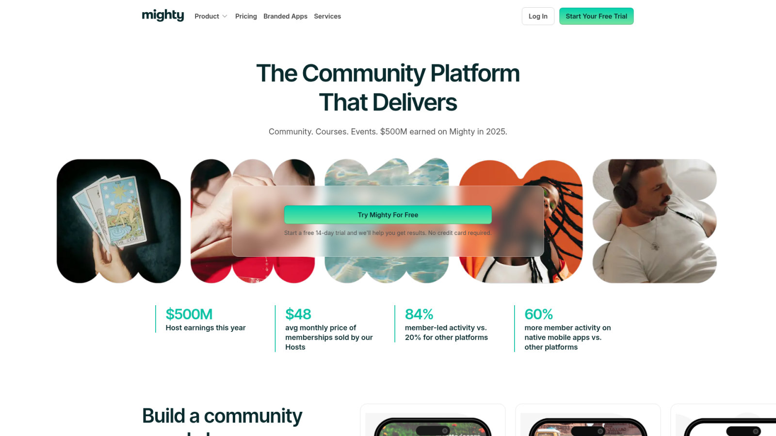 Mighty Networks pour une application mobile sur mesure